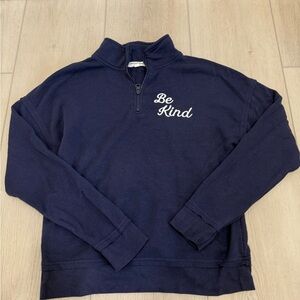 Grayson Threads Navy Long Sleeve Half Zip Pullover Womens Size S